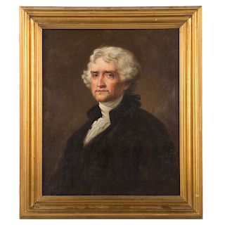 After Gilbert Stuart. Thomas Jefferson, oil