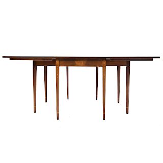 Federal style inlaid mahogany drop leaf table