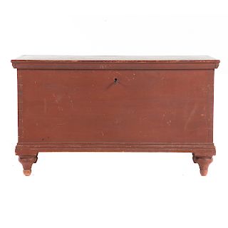 American painted pine blanket chest