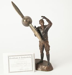 Charles Lindbergh Bronze, "Flight of the Spirit"