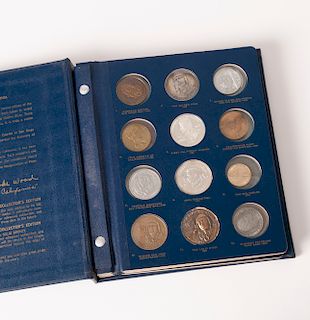 Album of 35 Lindbergh Commemorative Medals and Coins from 1927-1986