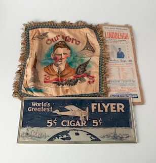 Lindbergh in Los Angeles Poster, Pillow Cover and Cigar Ad