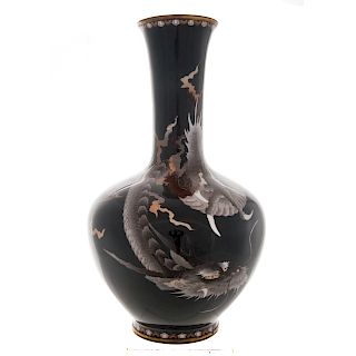 Japanese cloisonne enamel bottle vase