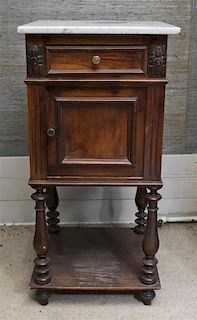 A Victorian Burlwood Fall Front Desk, Height of first 47 x width 14 x depth 19 inches.