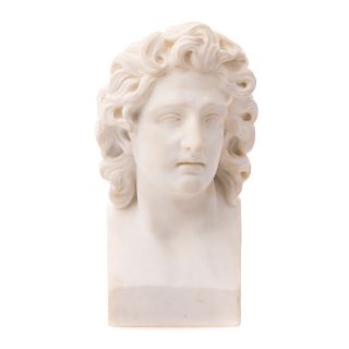 Italian Grande Tour marble bust of Apollo