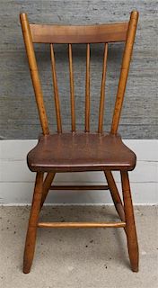 A Collection of Four Vintage Chairs, Height of first 41 inches.