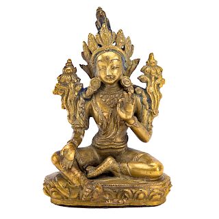 Chinese gilt-bronze Bodhisattva