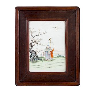 Chinese painted porcelain plaque