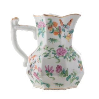 Chinese Export Famille Rose paneled pitcher