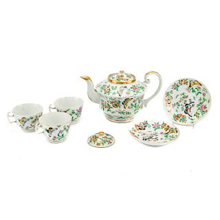 13-piece Chinese Export Famille Rose tea set