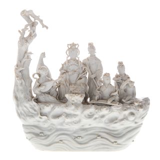 Chinese blanc de chine porcelain group