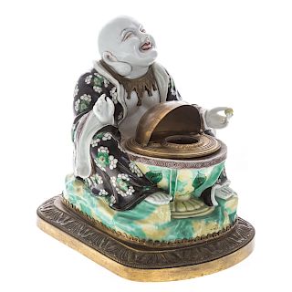 Samson porcelain Buddha inkwell