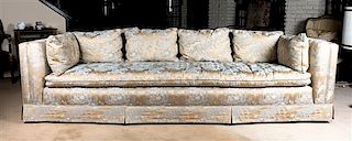 A Contemporary Upholstered Sofa, Width 104 inches.