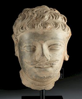 Gandharan Terracotta Head of a Bodhisattva