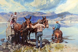 Water Wagon on the Columbia by Oleg Stavrowsky