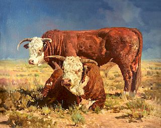 West Texas Bulls by Bill Owen