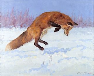 Pouncing Fox by John DeMott