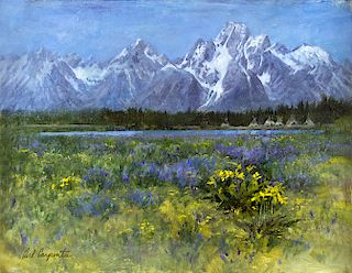 Moran with Lupine by Earl Carpenter