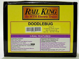 Rail King Santa Fe Doodlebug Diesel Engine Train