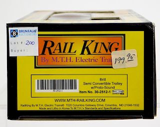 Rail King Brill Semi Convertible Trolley O Train