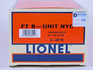 Lionel FT B-Unit NYC O Gauge Electric Train Model