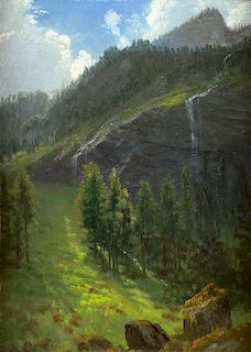 Scene in Rocky Mountains, CO by Albert Bierstadt