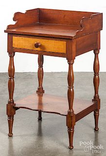 Sheraton cherry and tiger maple washstand
