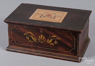 New England painted pine dresser box