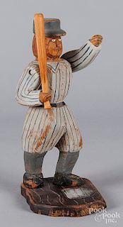 Karen Rankin painted figure of a baseball player