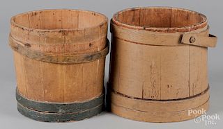Two painted buckets