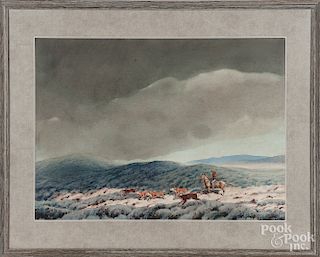 Watercolor western landscape