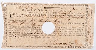 State of Connecticut loan certificate