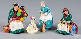 Four Royal Doulton porcelain figurines