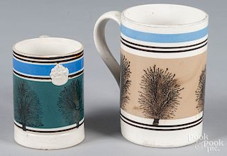 Two mocha mugs