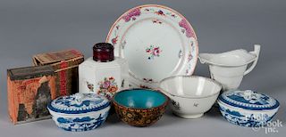 Group of Chinese porcelain and teawares