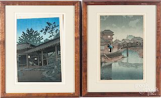 Six Japanese woodblock prints