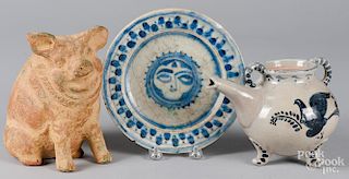 Early blue and white ceramic plate