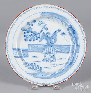Blue and white delft plate