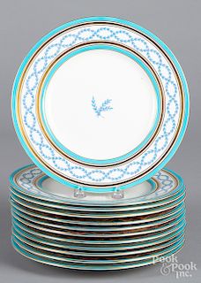Set of twelve Minton's porcelain plates