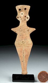 Syro-Hittite Terracotta Astarte Figure, Highly Stylized
