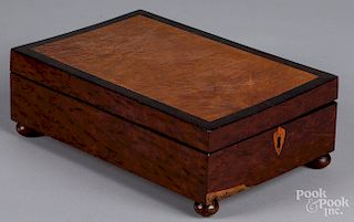 Curly maple and rosewood dresser box