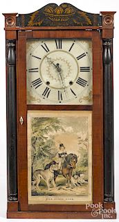 Jerome & Darrow Empire mahogany mantel clock