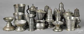 Collection of Continental pewter tablewares
