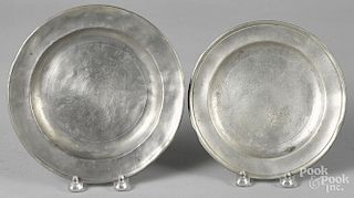Two Baltimore pewter plates