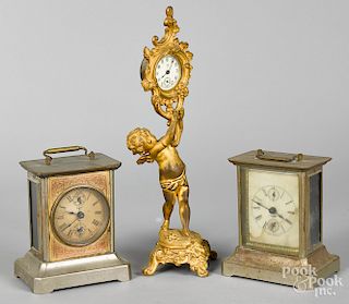 Three small clocks