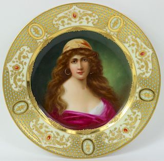 Royal Vienna Porcelain Cabinet Plate.