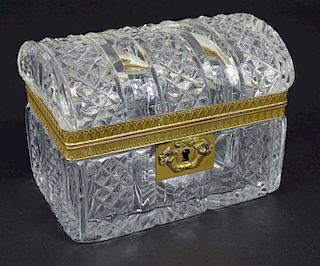 Baccarat Style Brilliant Cut Crystal Jewelry Box