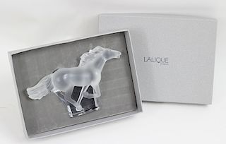 Lalique France Clear Kazak Horse Figure New In Box