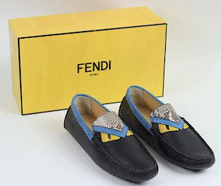 Men's Fendi Monster Eyes Loafers & Bow Tie