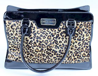 Cole Haan Cheetah Fur Leather Hand Bag Purse
